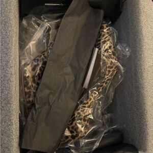 Jimmy Choo Black and Leopard Print Bag